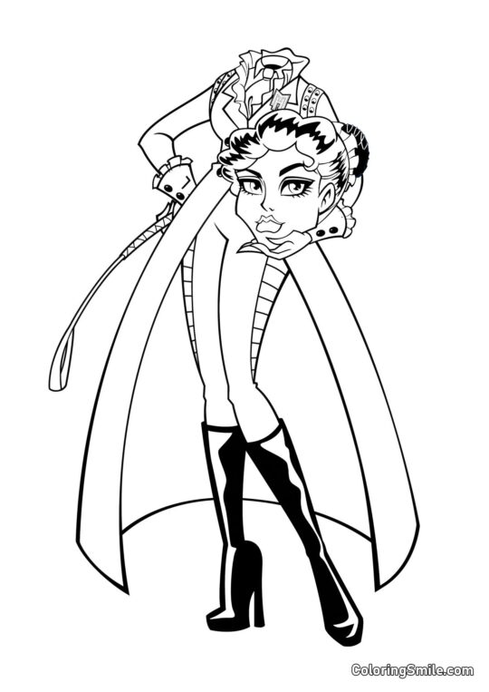 Tochter des kopflosen Reiters - Ausmalbild