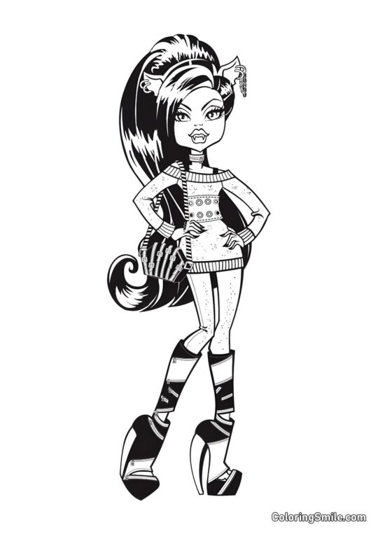 Clawdeen Wolf von Monster High - Ausmalbild