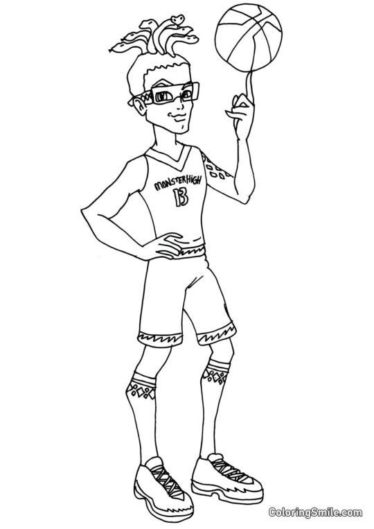 Deuce Gorgon — Sohn von Medusa Gorgon - Ausmalbild