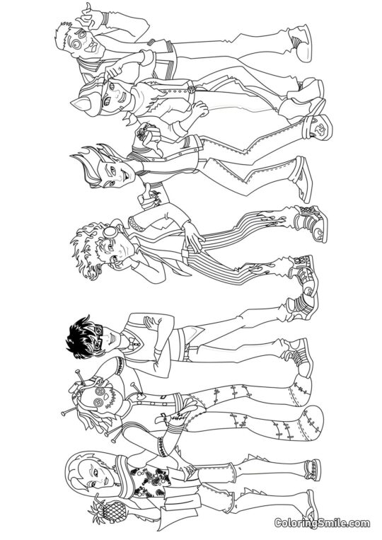 Monster High Jungs - Ausmalbild