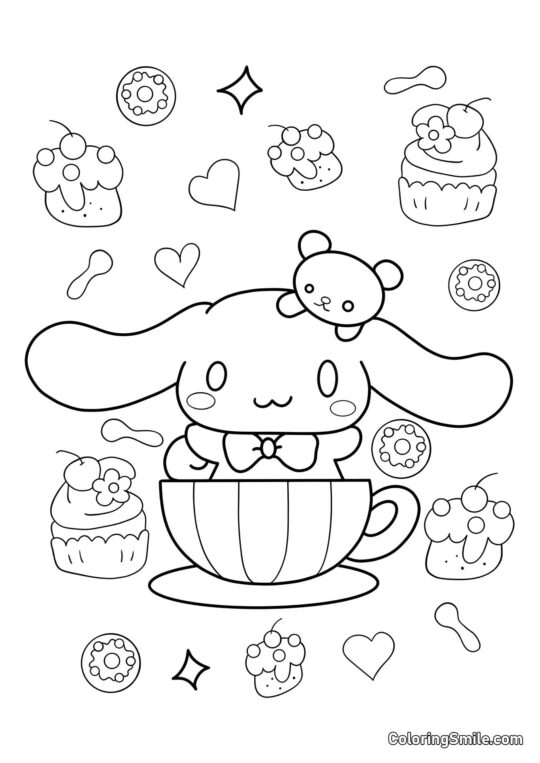 Kawaii Cinnamoroll Kawaii Cinnamoroll - Ausmalbild