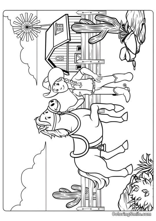 Wilder Westen - Ausmalbild