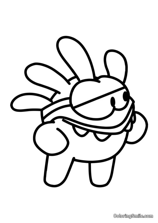 Om Nom Superheld - Ausmalbild