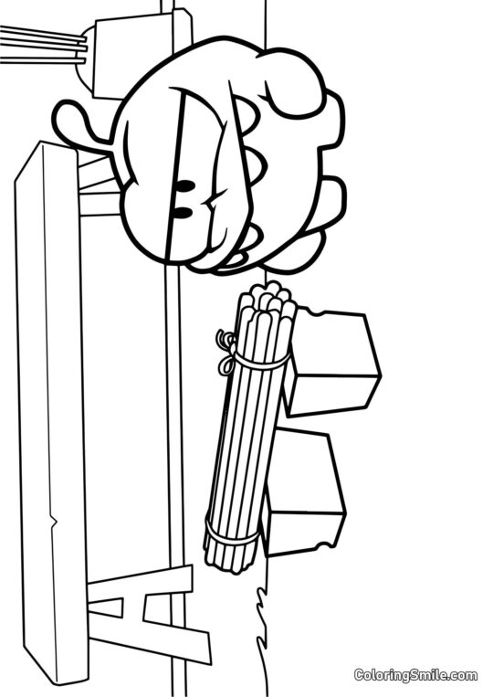 Om Nom bringt Kung Fu bei - Ausmalbild