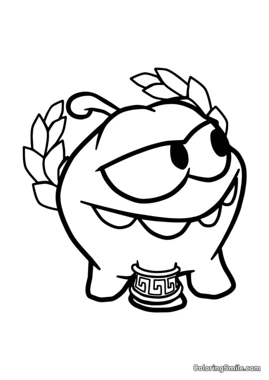 Om Nom im alten Griechenland - Ausmalbild