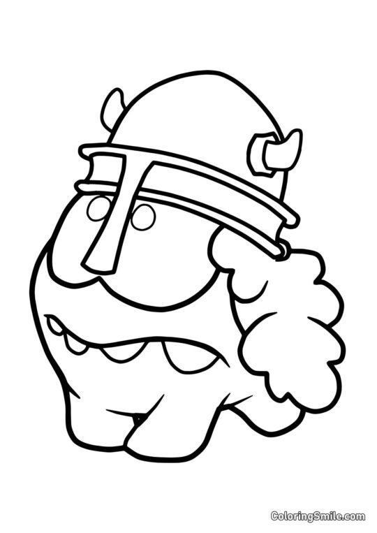 Om Nom Ritter - Ausmalbild