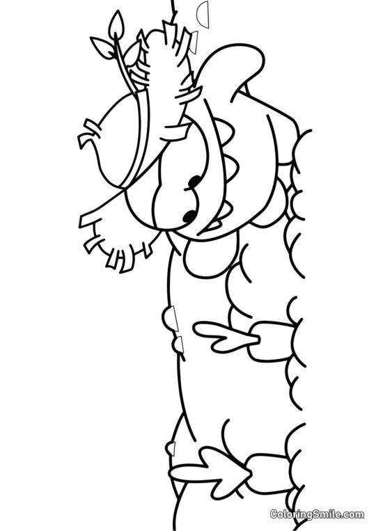 Om Nom als Bauer - Ausmalbild