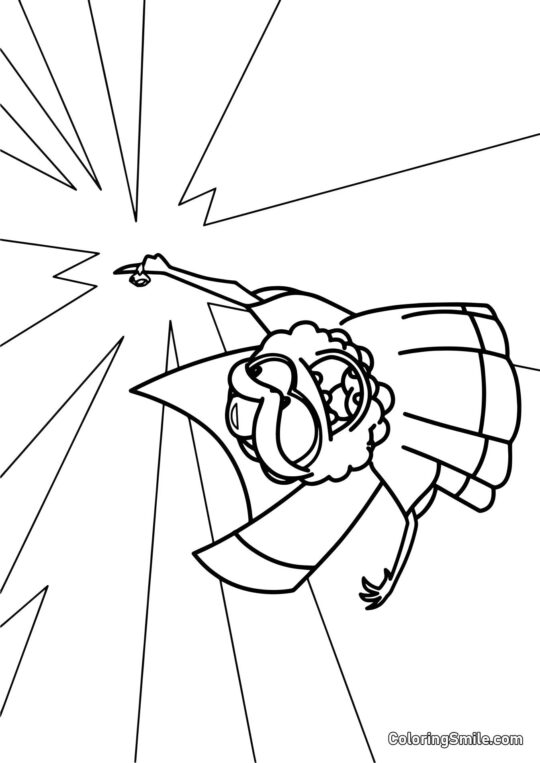 Spinnenzauberer von Om Nom - Ausmalbild