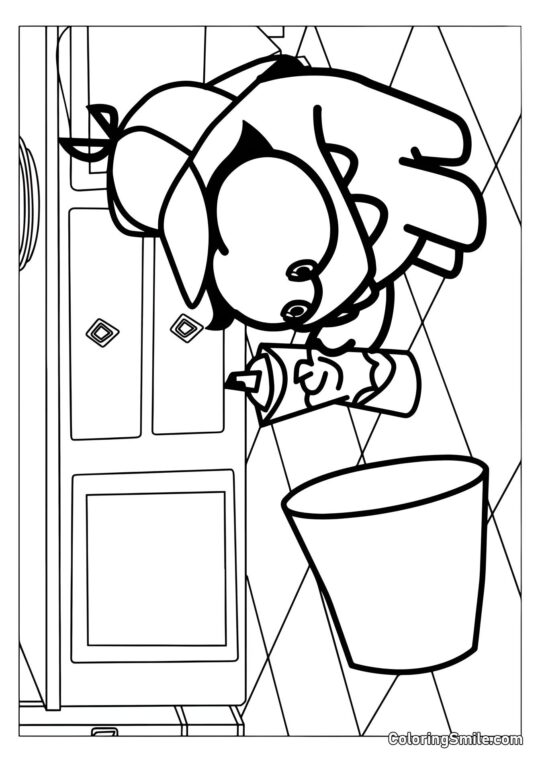 Om Nom Detektiv - Ausmalbild