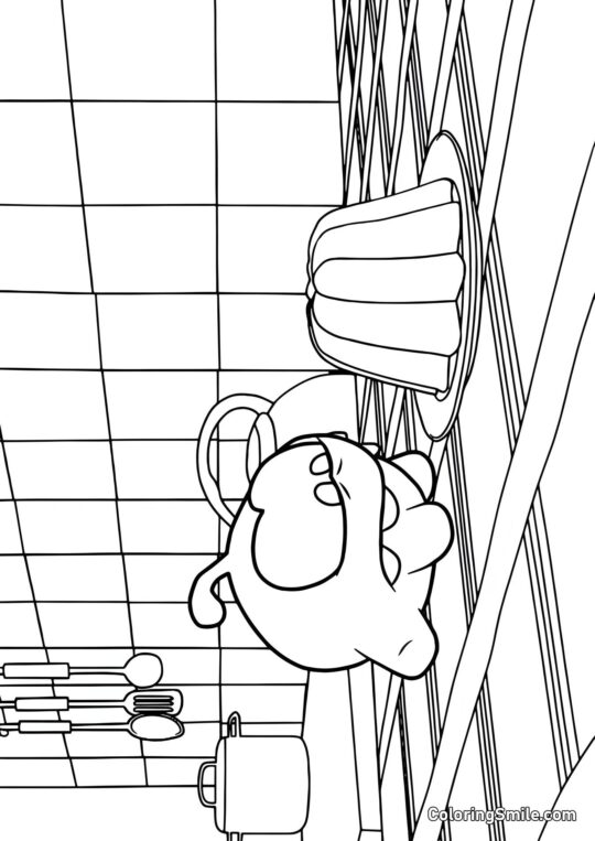 Om Nom und Gelee - Ausmalbild