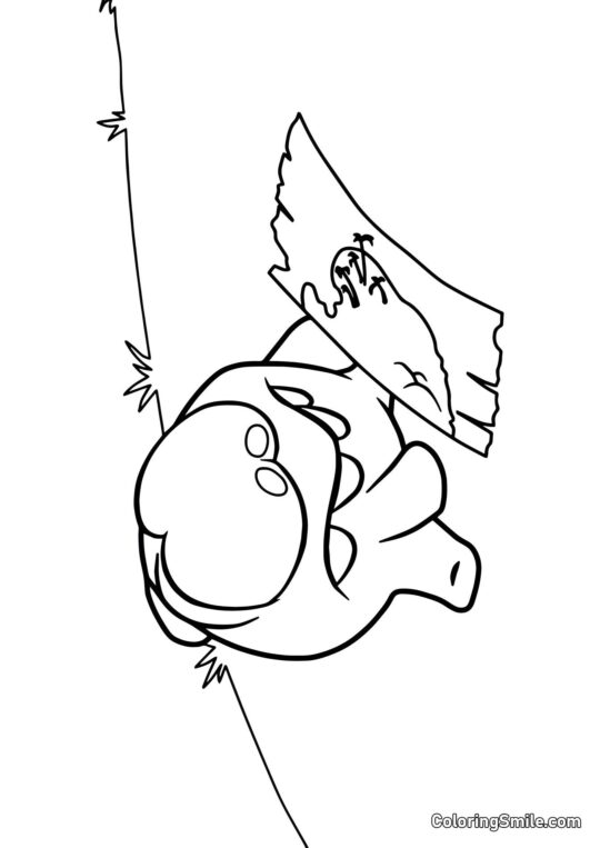 Om Nom und die Schatzkarte - Ausmalbild