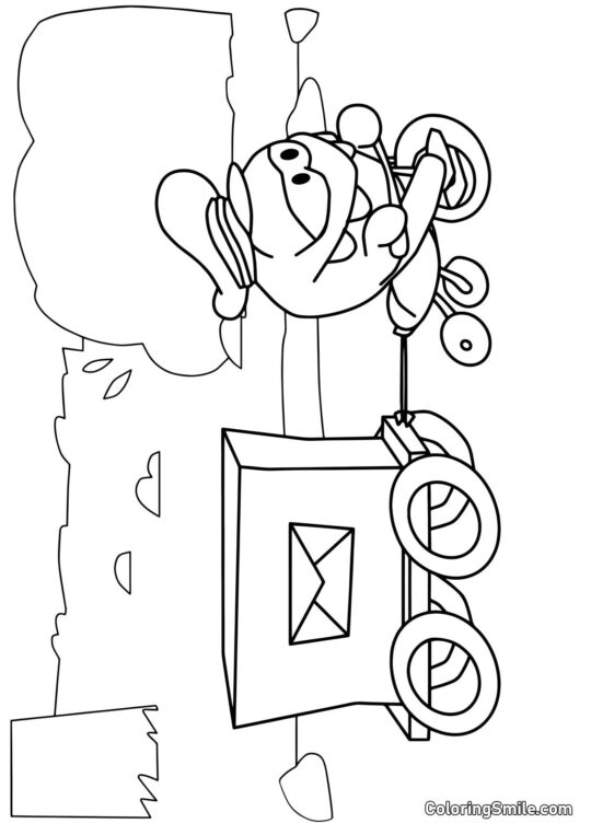 Om Nom Postbote - Ausmalbild