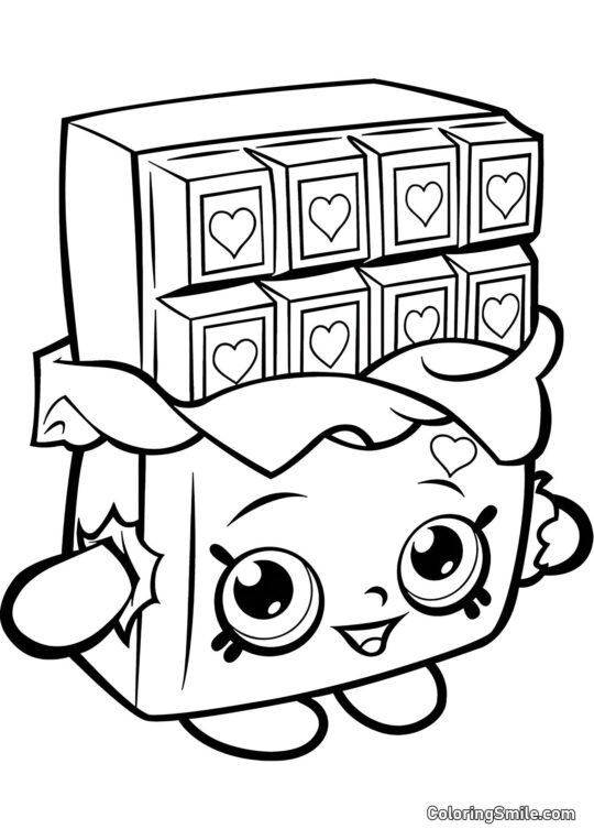 Shopkins Schokolade - Ausmalbild