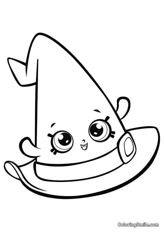 Shopkins Hexenhut Halloween - Ausmalbild