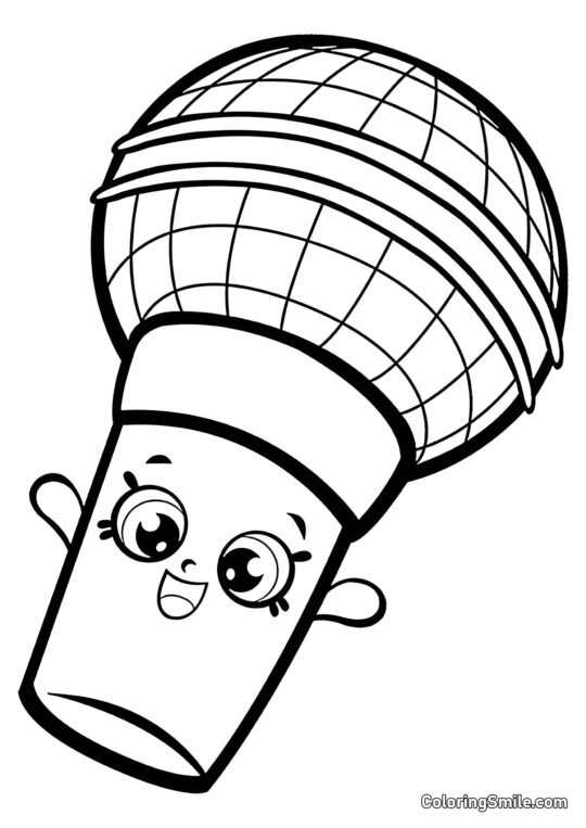 Shopkins Mikrofon Mike - Ausmalbild