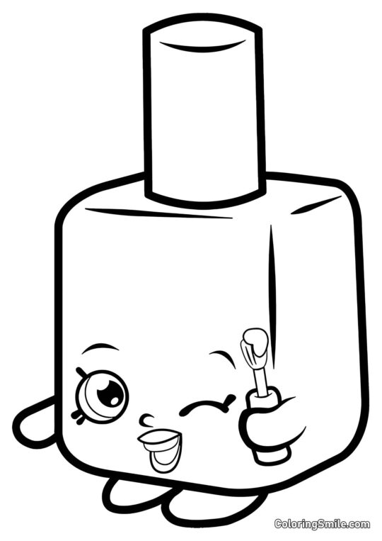 Shopkins Polly Polish - Ausmalbild