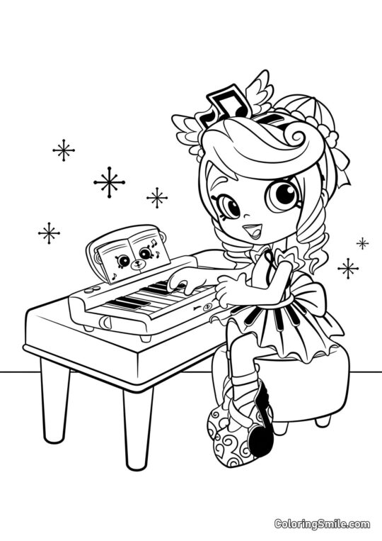 Melodine und Mishki - Ausmalbild