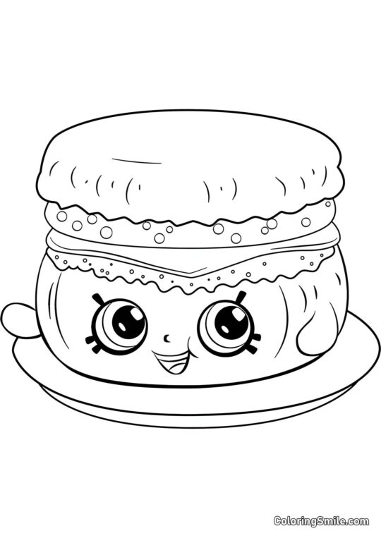 Shopkins Barbie Frühstücksmuffin - Ausmalbild