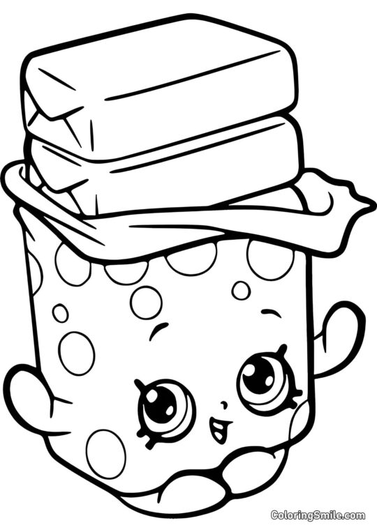 Shopkins Kaugummi Bobby - Ausmalbild