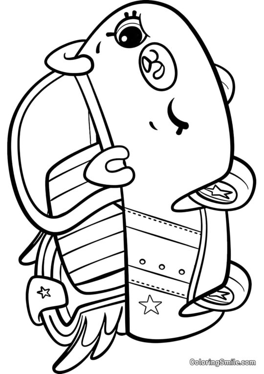 Shopkins Sternauto - Ausmalbild