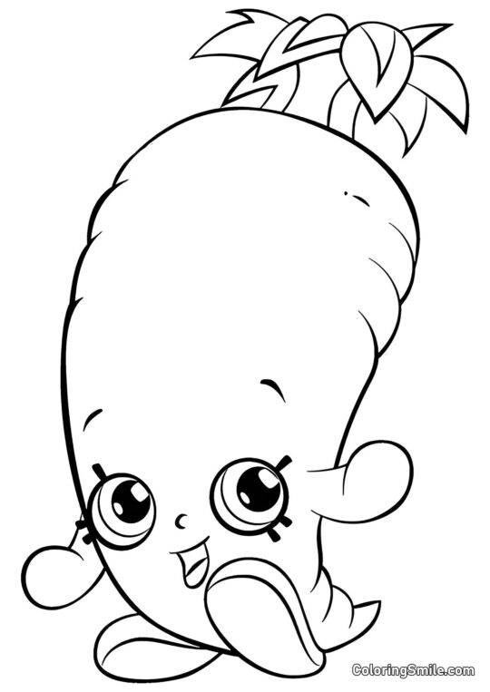 Shopkins Karotten Karen - Ausmalbild