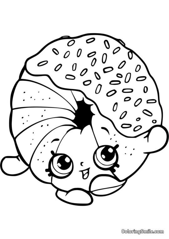 Shopkins Donut - Ausmalbild
