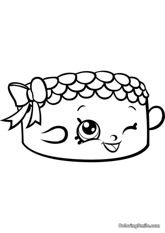 Shopkins Becky Torte - Ausmalbild