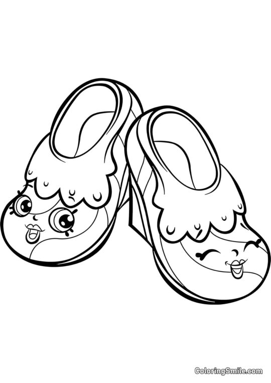 Shopkins Feen Schuhe - Ausmalbild