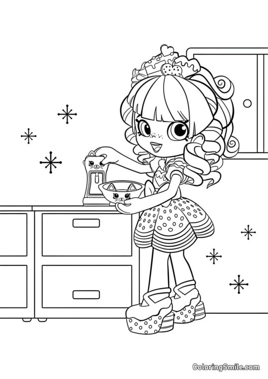 Regenbogen Kate und Kätzchen - Ausmalbild