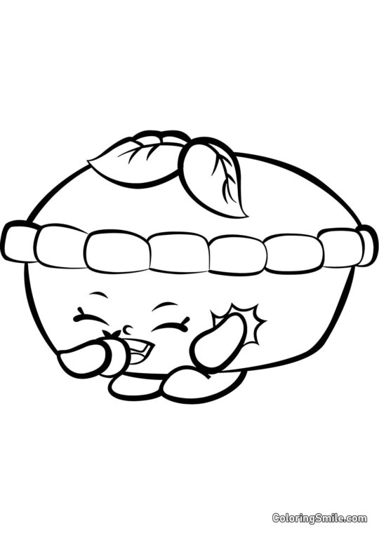 Shopkins Apfelkuchen - Ausmalbild