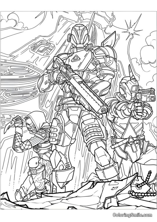 Fortnite Helden Fortnite Helden - Ausmalbild