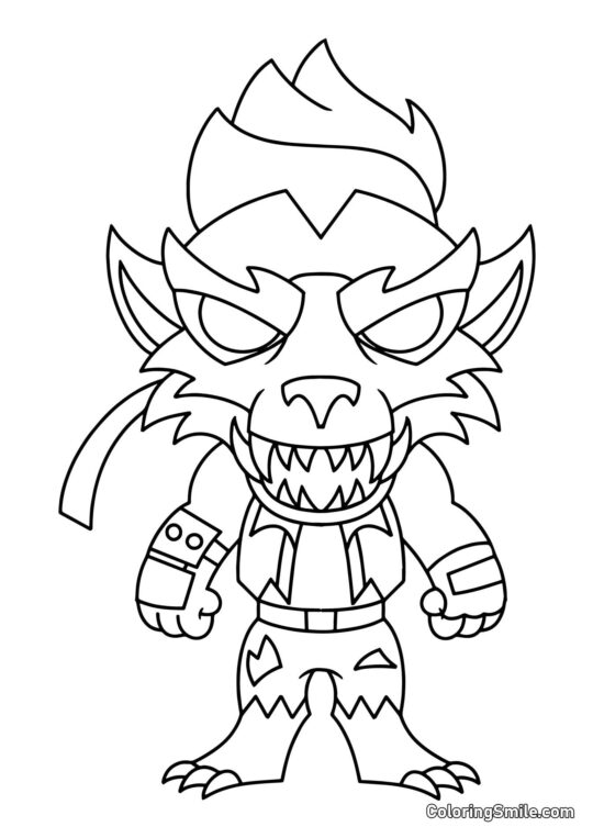 Fortnite Chibi Werwolf Fortnite Chibi Werwolf - Ausmalbild