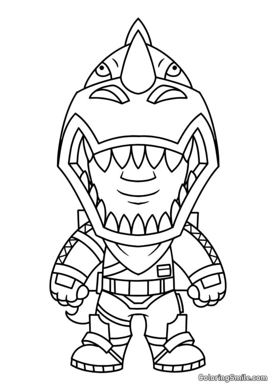 Fortnite Chibi Rex Fortnite Chibi Rex - Ausmalbild