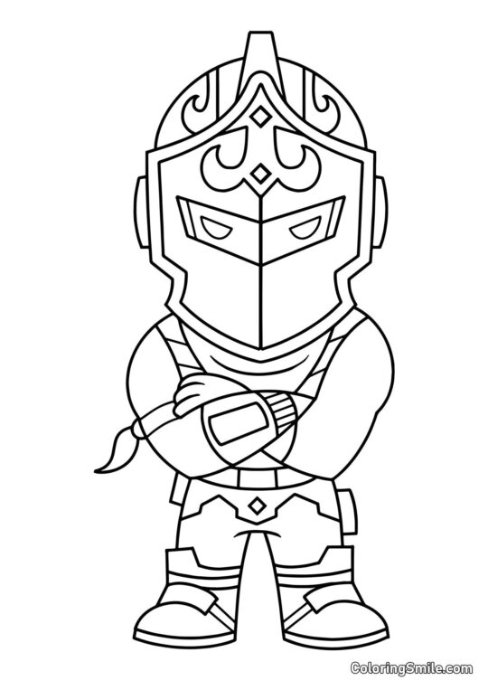 Fortnite Chibi Schwarzer Ritter Fortnite Chibi Schwarzer Ritter - Ausmalbild
