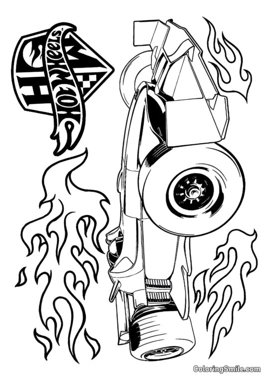 Formel 1 Hot Wheels - Ausmalbild