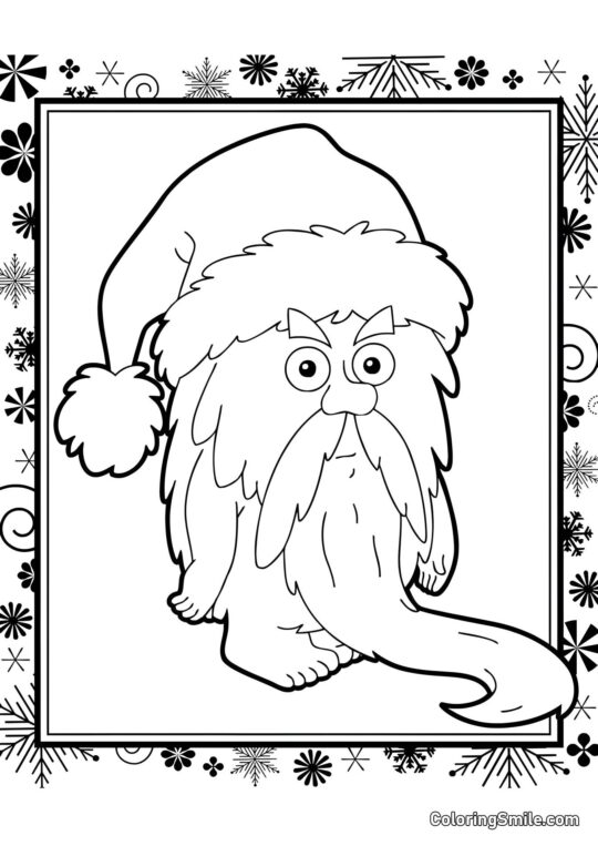 Porträt von Großvater Frost - Ausmalbild