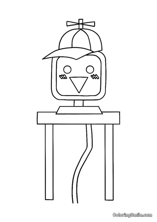 Sprunk Herr Fröhlicher Computer - Ausmalbild