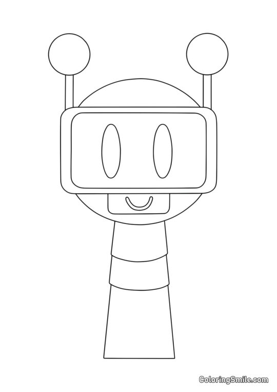 Sprunk Fröhlicher Bot - Ausmalbild