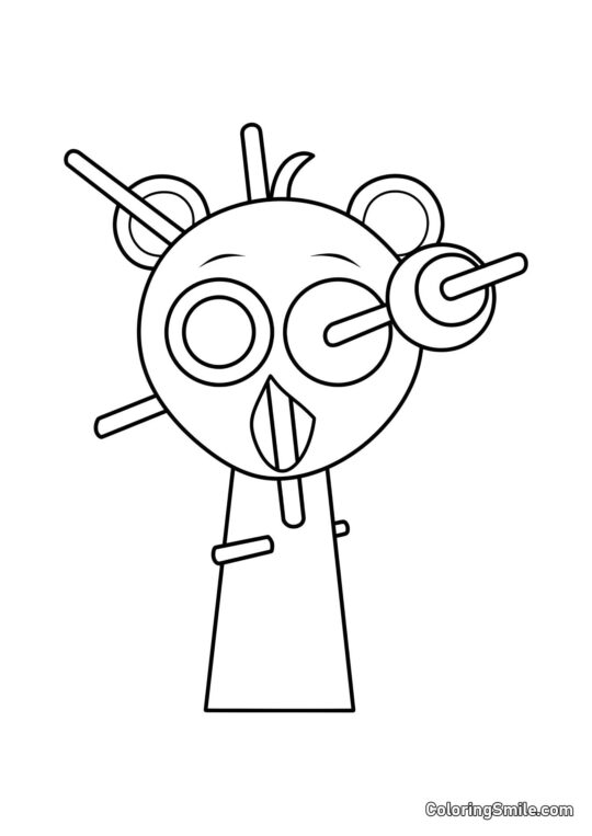 Horror Sprunk Himmel - Ausmalbild