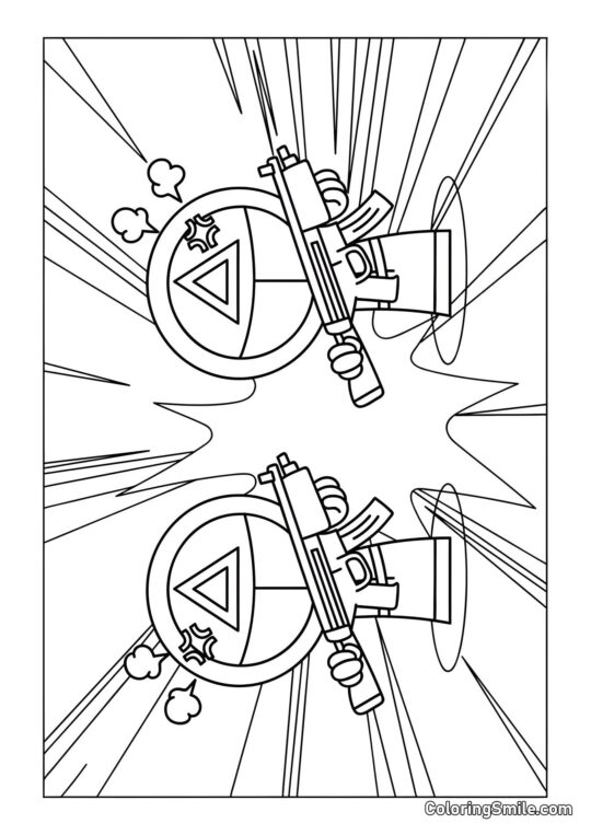 Sprunki im Squid Game Stil - Ausmalbild