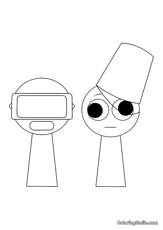 Sprunki Garnold und Brud - Ausmalbild