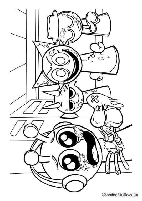 Sprunki im Horrormodus - Ausmalbild