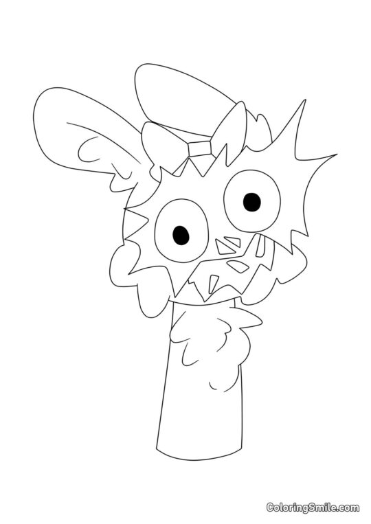 Horror Sprunki Pinky - Ausmalbild