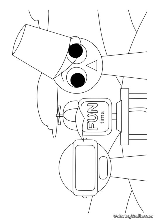 Zeit, Spaß mit Sprunki zu haben - Ausmalbild