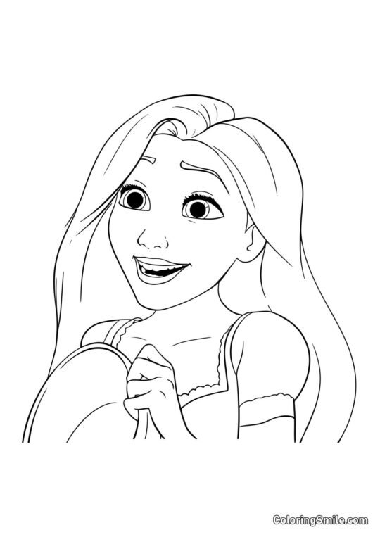 Rapunzel erfährt großartige Neuigkeiten Rapunzel erfährt großartige Neuigkeiten - Ausmalbild