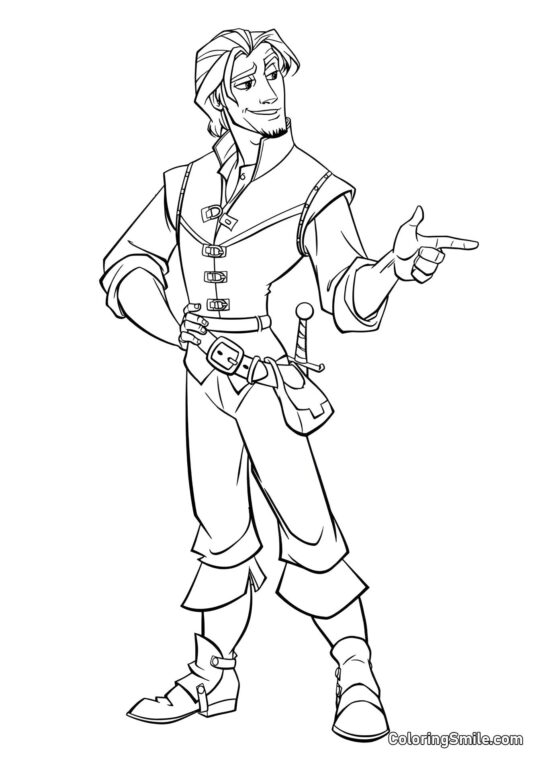 Flynn aus dem Film Rapunzel Flynn aus dem Film Rapunzel - Ausmalbild