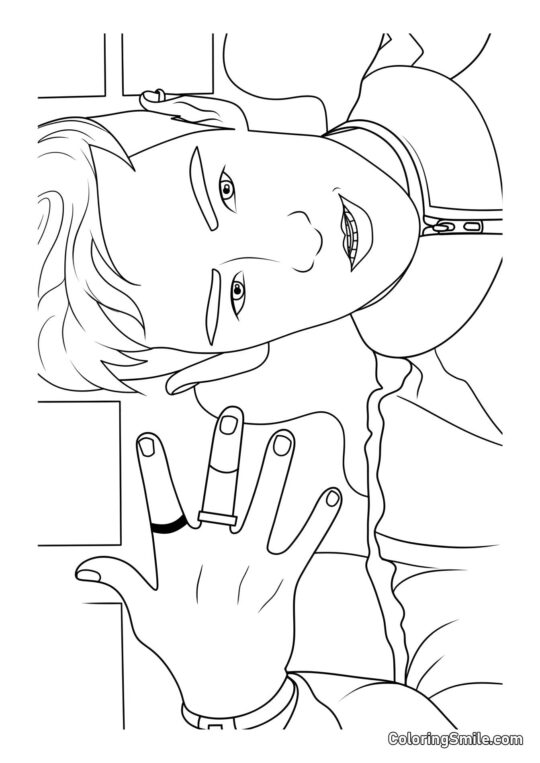 Thanos aus Squid Game 2 - Ausmalbild