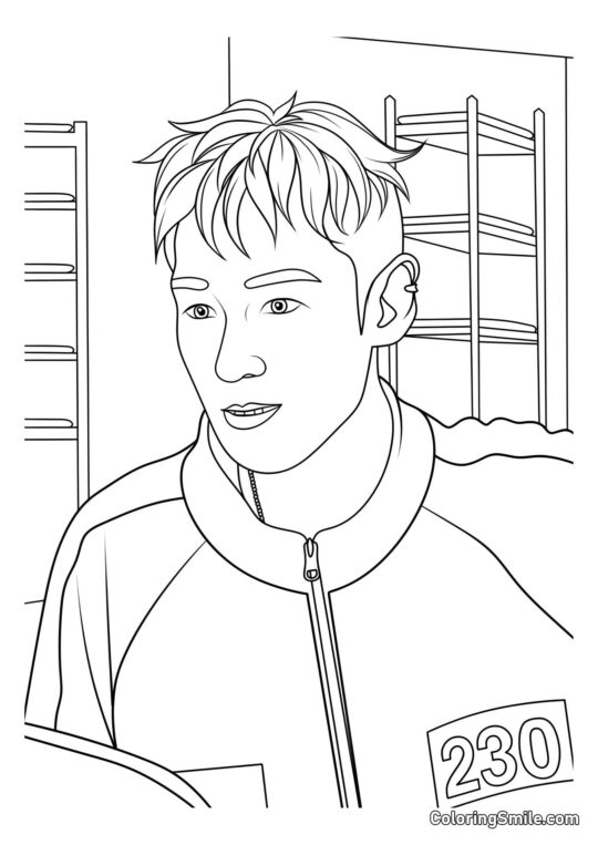 Spieler 230 (Thanos) aus Squid Game 2 - Ausmalbild