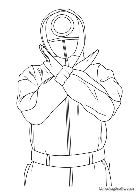 Wächter aus Squid Game 2 - Ausmalbild