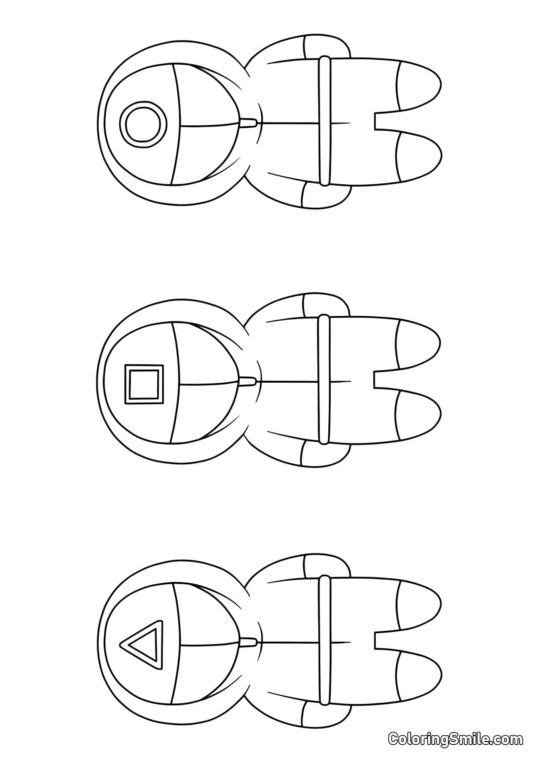 Sicherheit aus Squid Game - Ausmalbild